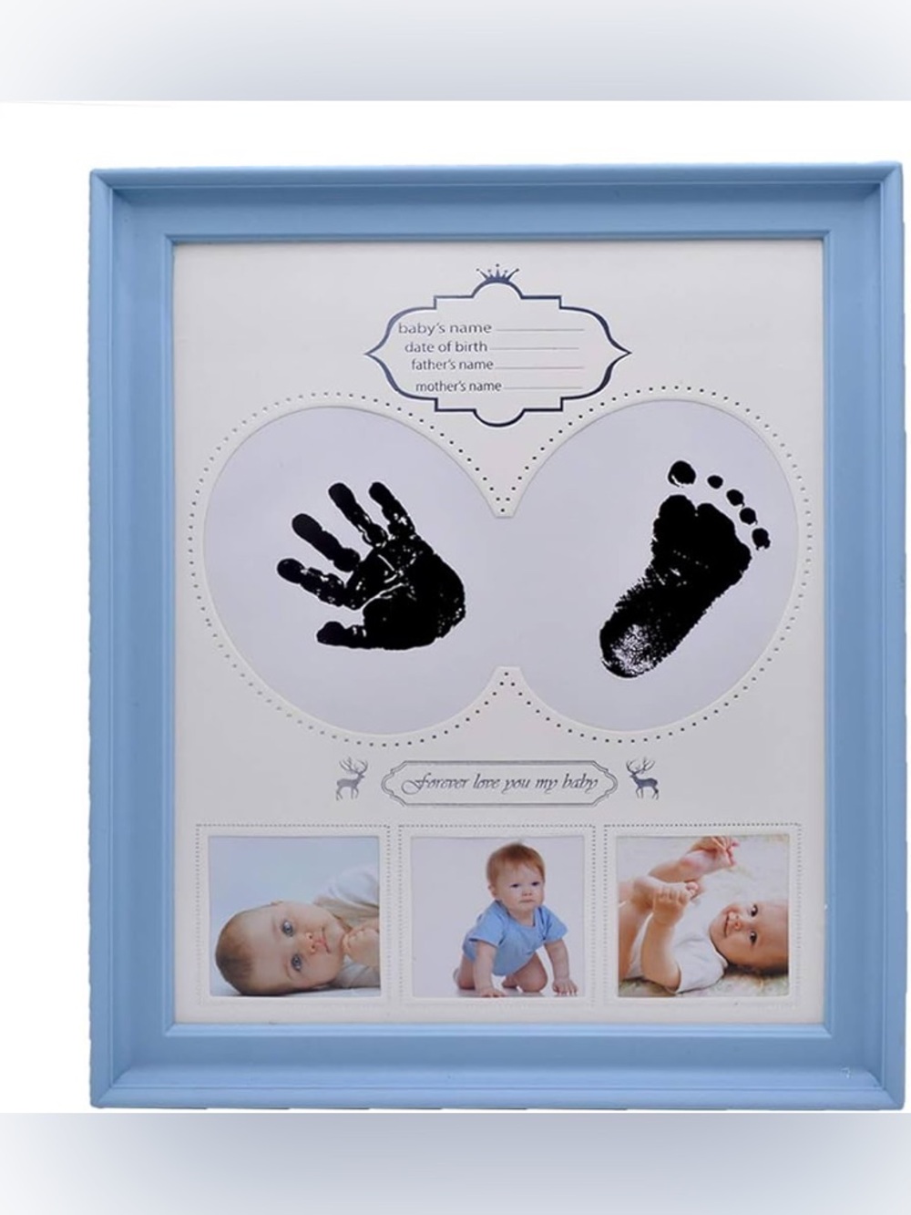 Baby Handprint and Footprint Photo Frame By Concepts Kids